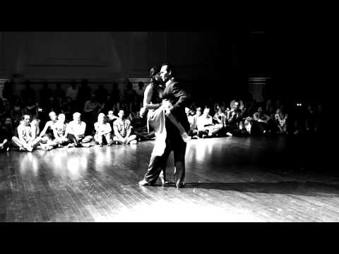  Oliver Koch  and  Marisa van Andel  are  dancing  to  the  tango  "  Alhucema  "  by  Aníbal Troilo  at  Brussels Tango Festival  in  2015