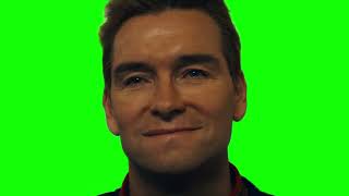 Homelander smiling green screen