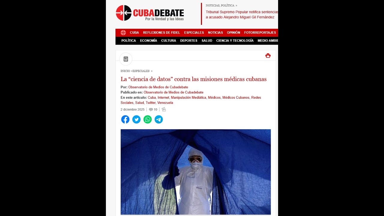 Cooperación médica cubana es un ejemplo que no necesita de campañas de imagen