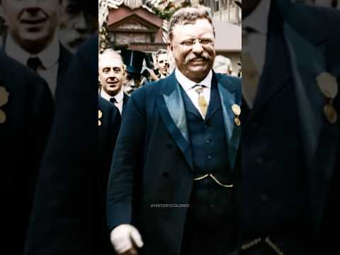 Teddy Roosevelt in 1910 - Restored Footage
