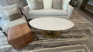 lot 76 Crate & Barrel Nero Marble Coffee Table