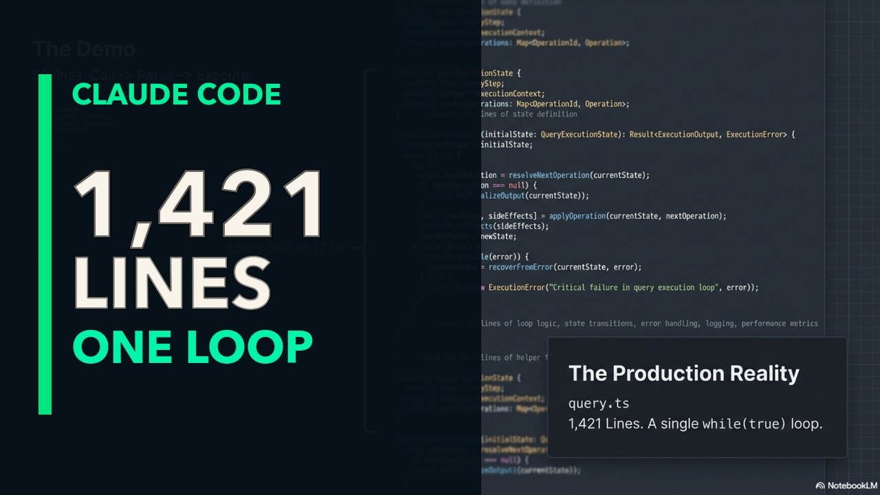 Why Claude Code's Agent Loop Is 1,421 Lines