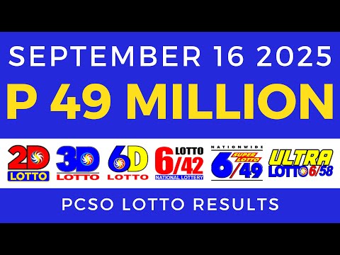 Lotto Result Today 9pm September 16 2025 PCSO