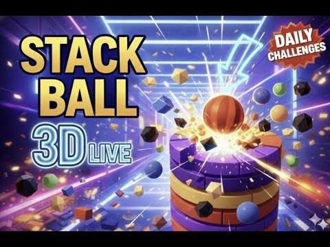 🔴 LIVE Stack Ball 3D 🧠 | Perfect Timing Only ⏱️ #stackball