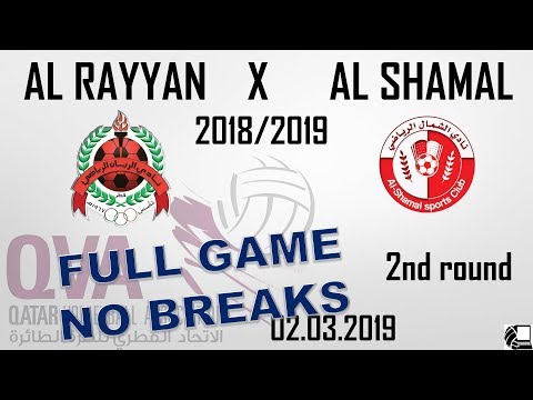 Al Rayyan X Al Shamal 3:0 - Qatar Volleyball League 18/19 - (02.03.2019) NO BREAKS, BACK VIEW