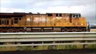 preview picture of video 'One Train: Part 2, UP 5451 with Willamette Valley Pacing from Tangent to Halsey 10-5-2011'