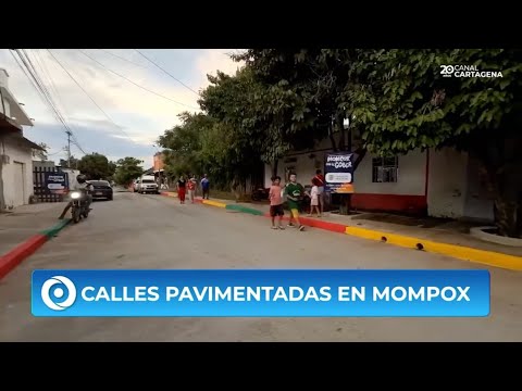 Así lucen las nuevas calles pavimentadas en Mompox