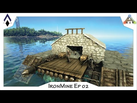 ARK IronMine Ep02: PVE Raft base - The Nest (a small fully outfitted mobile base)