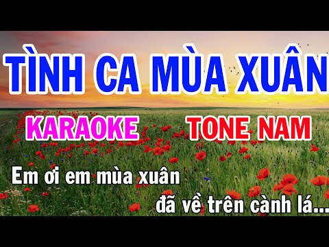 Tình Ca Mùa Xuân Karaoke Tone Nam Nhạc Sống gia huy karaoke