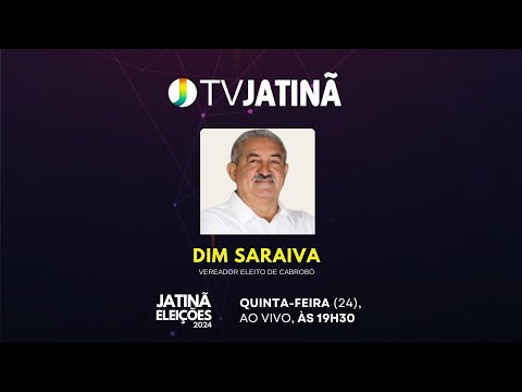 Entrevista com o Vereador Eleito Dim Saraiva - 24/10/2024