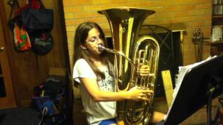 7th Grade Tuba Player Playing the Ride