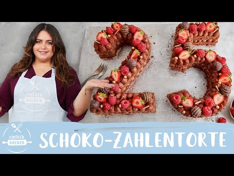 Schoko-Zahlentorte – ein Schoko-Traum zum Geburtstag! 🎉😍 I Einfach Backen