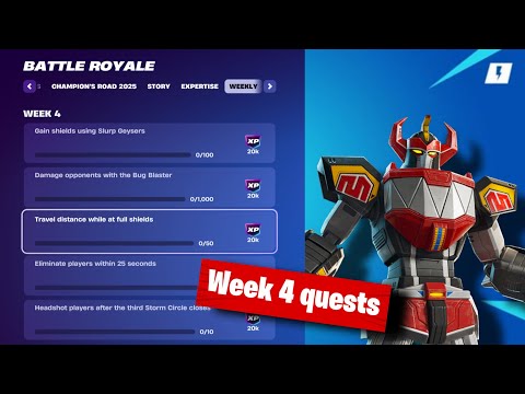 ALL WEEK 4 QUESTS! (Fortnite Chapter 6 Season 4) - The Fastest XP!