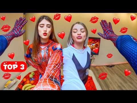 BEST MIX CRAZY NEIGHBOR GIRLS WILL NOT LEAVE TEAM SPIDER-MAN ALONE (Love Parkour POV)