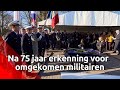 Geneviève Bordier geëmotioneerd bij onthulling monument vliegramp slachtoffers