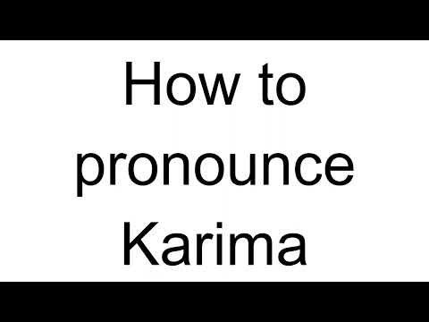 How to Pronounce Karima (Arabic)