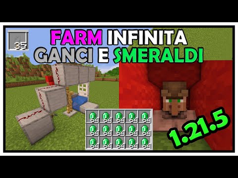 Come fare una Farm di GANCI e SMERALDI  INFINITI GLITCHES | MINECRAFT 1.21.5 (JAVA) | TUTORIAL [ITA]