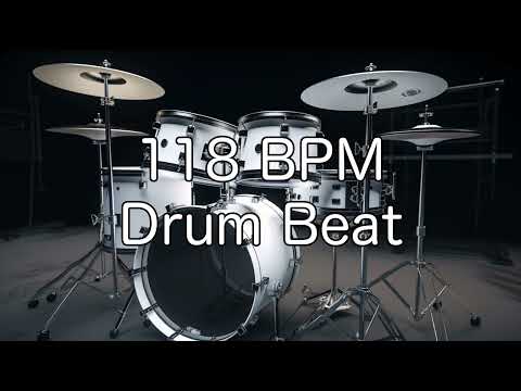 118 BPM Rock Drum Beat for Musical Practise