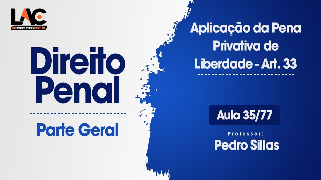 Aplicação da Pena Privativa de Liberdade - Art. 33 - Direito Penal - 35/77
