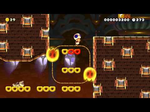 8-1 Fiery Donut Dungeon by Yasufmon 🍄 Super Mario Maker 2 😶 No Commentary　#aco