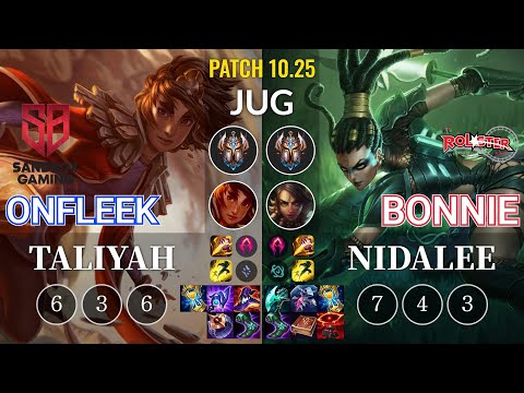 SB OnFleek Taliyah vs KT Bonnie Nidalee Jungle - KR Patch 10.25