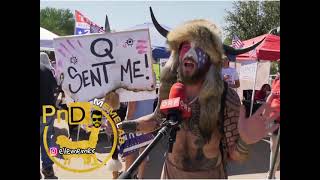 il manifestante americano jake angeli parla in italiano