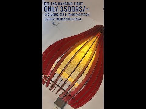 Red Ceiling Hanging light | Zaah Interiors