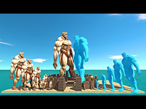 Growing Armored Titan vs Ice Itself - Animal Revolt Battle Simulator
