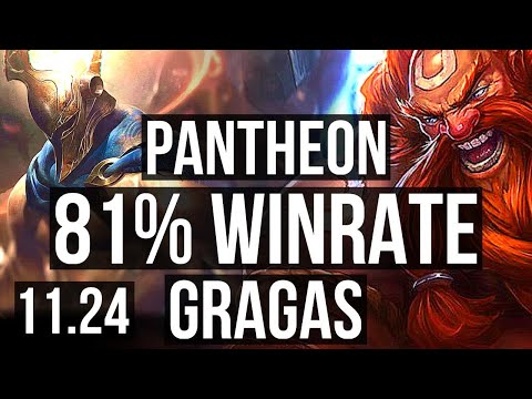 PANTHEON & Viktor vs GRAGAS & Ezreal (SUP) | 81% winrate | KR Diamond | 11.24