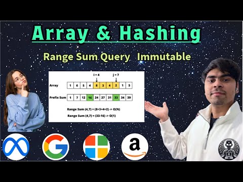 Leetcode 303 Range Sum Query Immutable Python Prefix Sum Array Algoyogi