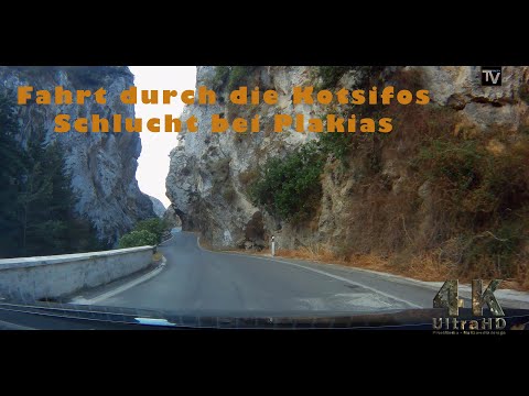 Fahrt durch die Kotsifou Schlucht bei Plakias   (Kreta-Crete) 2021 4K