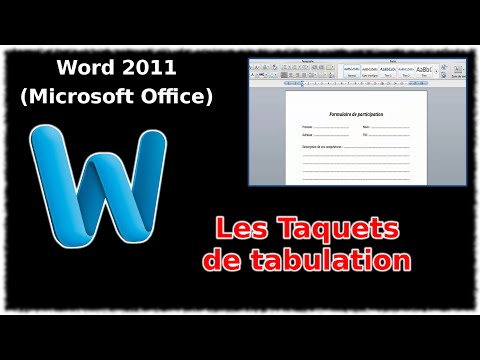 comment poser un taquet de tabulation word