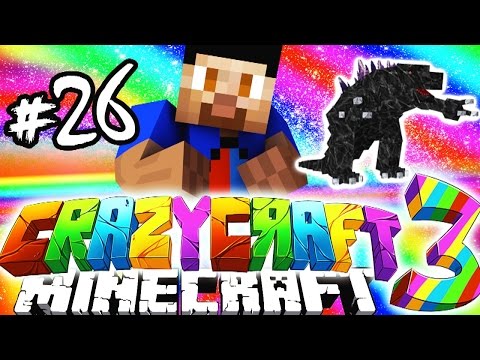 Minecraft Mods: CRAZY CRAFT #26 'MOBZILLA BATTLE!'