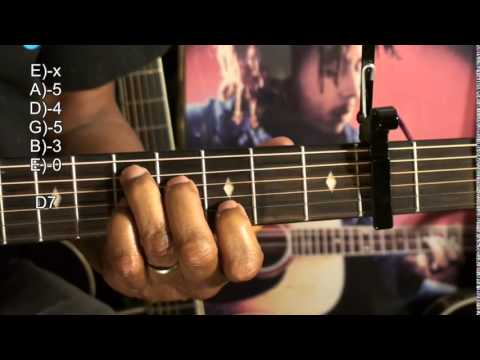 How To Play Guitar Chord TABS Tutorial #316 Bob Marley Reggae Jammin'  Shapes @EricBlackmonGuitar