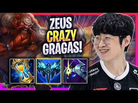 ZEUS CRAZY GAME WITH GRAGAS! - T1 Zeus Plays Gragas TOP vs Jayce! | Season 2023