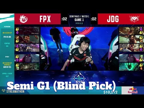 FunPlus Phoenix vs JD Gaming - Game 1 | Semi Final 2020 LoL Mid Season Cup | FPX vs JDG G1