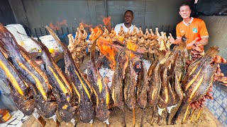 Street Food in Côte d’Ivoire!! 🇨🇮 Insane VERTICAL BBQ in Abidjan (West Africa)!! - YouTube