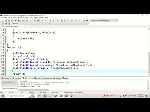 C Function Overloading Same Name Different Parameters Example