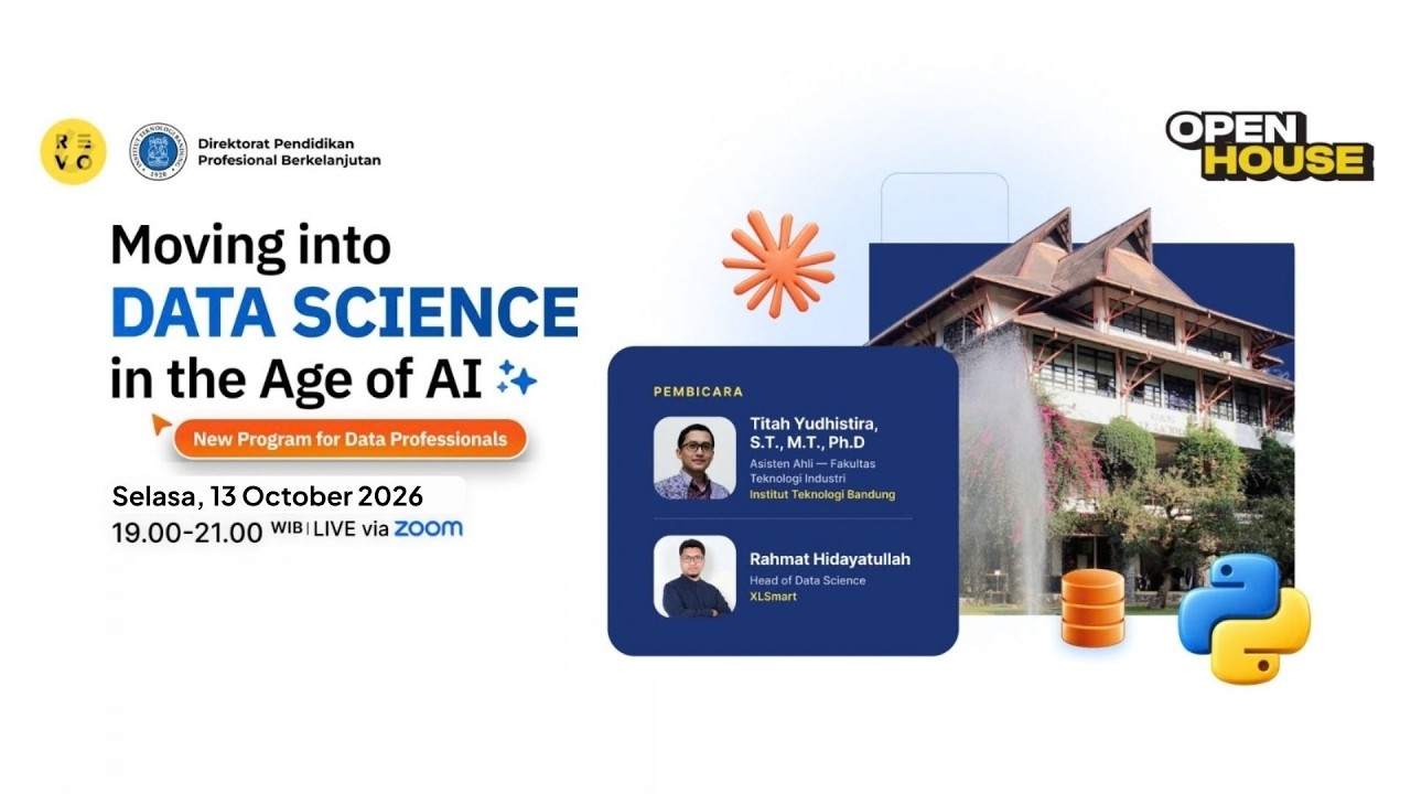 Open House RevoU x Institut Teknologi Bandung: Applied Data Science with AI | 13 October 2026