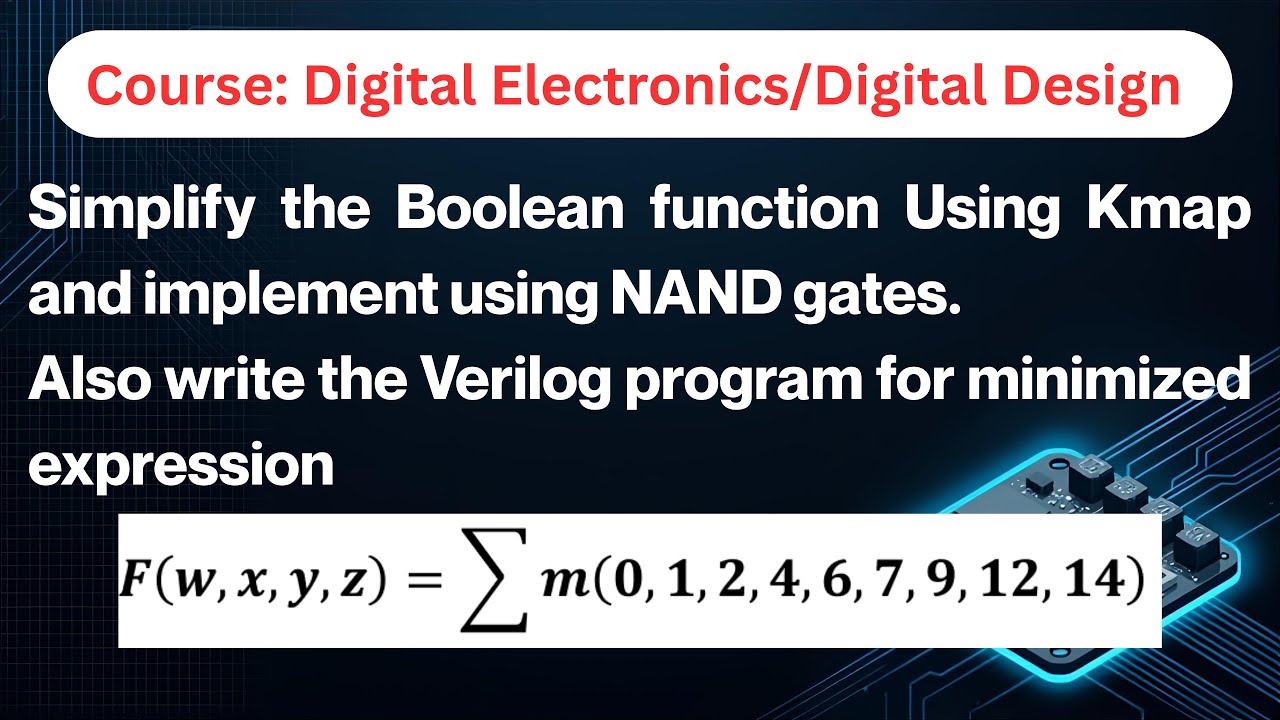Simplify the Boolean function using K map