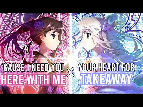 Nightcore - Takeaway ✘ Here With Me (Switching Vocals) | Mashup