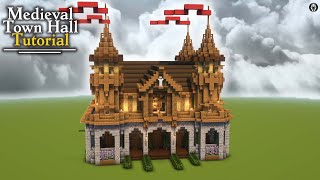 Minecraft How to Build a Medieval Town Hall (Tutorial)