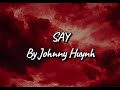 SAY By Johnny Huynh Lyric Video