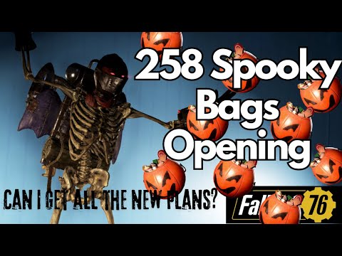 FO76 Open 258 Spooky bags to celebrate Halloween | Enough to get all the new plans???
