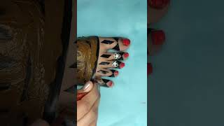 cello tape mehndi trick||pair ki mehndi||feet mehndi trick#trendingshorts  #shorts#shortmehndi