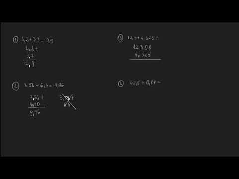 Matematică - Clasa a V-a - Adunarea fracțiilor zecimale