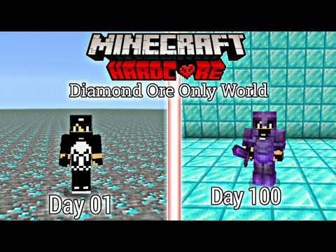 Insane 100 Days Diamond Only Challenge in Hardcore Minecraft! (Hindi)