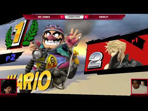 VS weekly 04/5/18 -  Losers QTRS - Diabeo ( Cloud ) vs. Snorley ( Wario ) - Smash 4