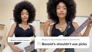 "Bassist's Shouldn't Use Picks" [April Kae Bass Cover] #schism #tool #fashion