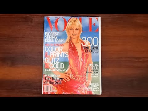 2000 March ASMR Magazine Flip Through: Vogue w Amber Valletta, Shalom Harlow
